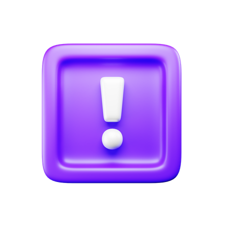Alert Sign  3D Icon