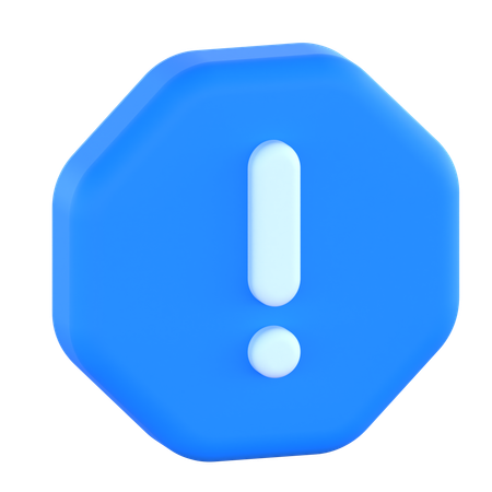 Alert Sign  3D Icon