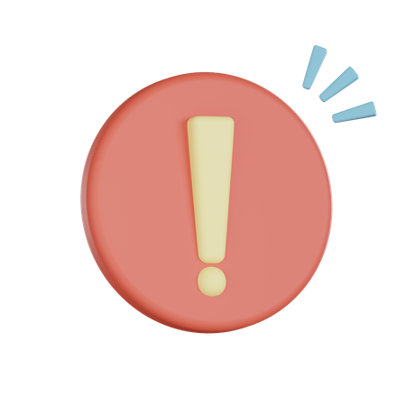 Alert Sign  3D Icon