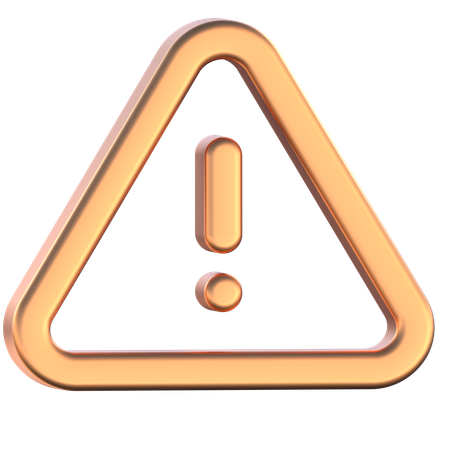 Alert Sign  3D Icon