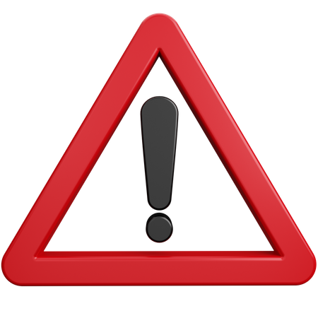 Alert Sign  3D Icon