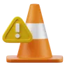 Alert sign And Road Cone