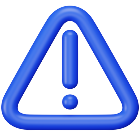 Alert Triangle 3D Icon