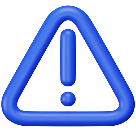 Alert Triangle 3D Icon