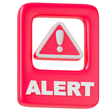 Alert Warning  3D Icon