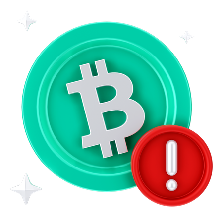 Alerta bitcoin  3D Icon