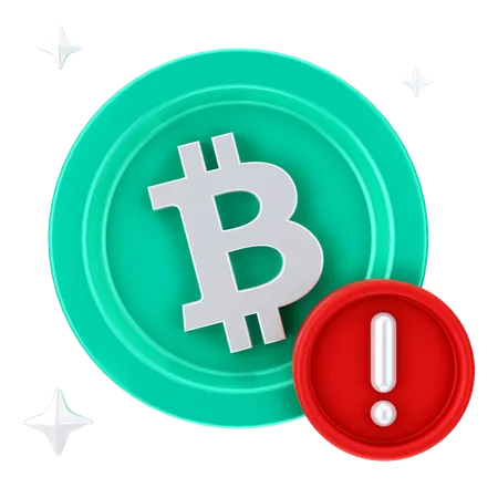 Alerta bitcoin  3D Icon