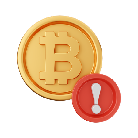 Alerta de bitcoin  3D Icon