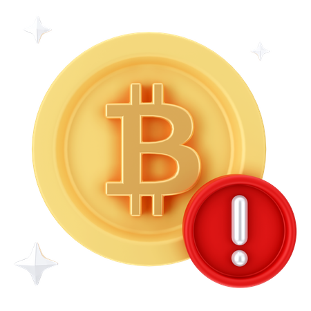 Alerta bitcoin  3D Icon