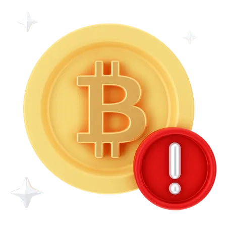 Alerta bitcoin  3D Icon