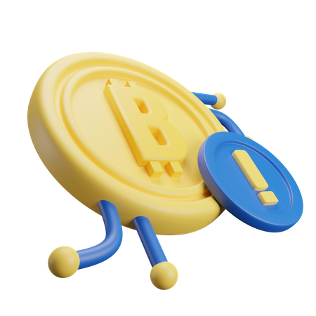 Alerta bitcoin  3D Icon