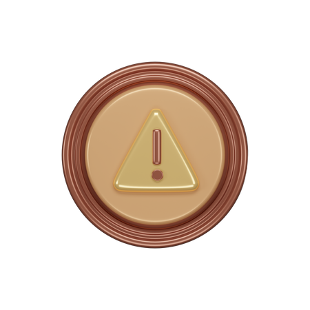 Botão Alerta  3D Icon