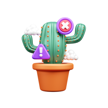 Alerta de cactus  3D Icon