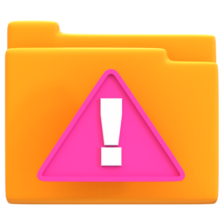 Alerta de carpeta  3D Icon