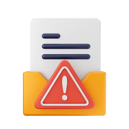 Alerta de carpeta  3D Icon