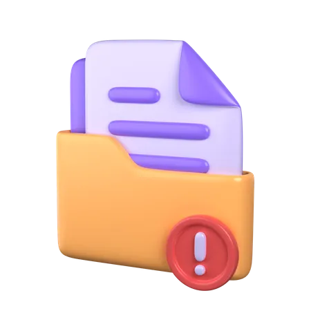 Alerta de carpeta  3D Icon