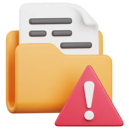 Alerta de carpeta  3D Icon