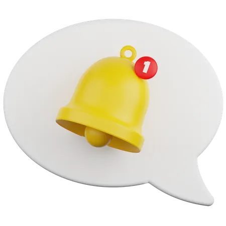 Chat de alerta  3D Icon
