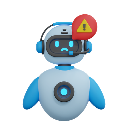 Chatbot de alerta  3D Icon