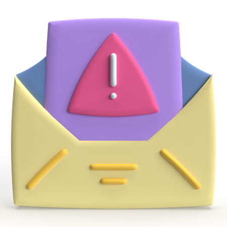 Correo de alerta  3D Icon