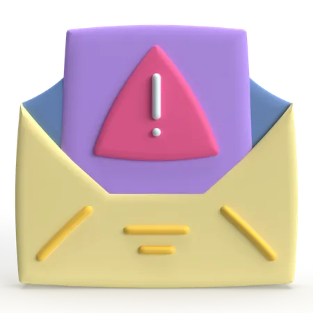 Correo de alerta  3D Icon