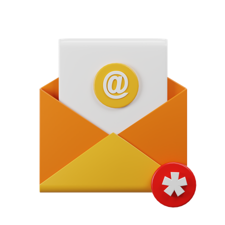 Alerta de correo  3D Icon