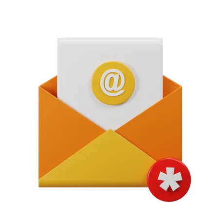 Alerta de correo  3D Icon