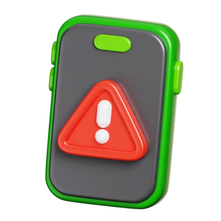 Alerta de advertencia móvil  3D Icon