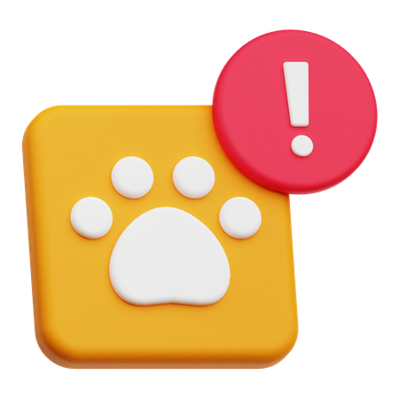 Alerta de animal de estimação  3D Icon