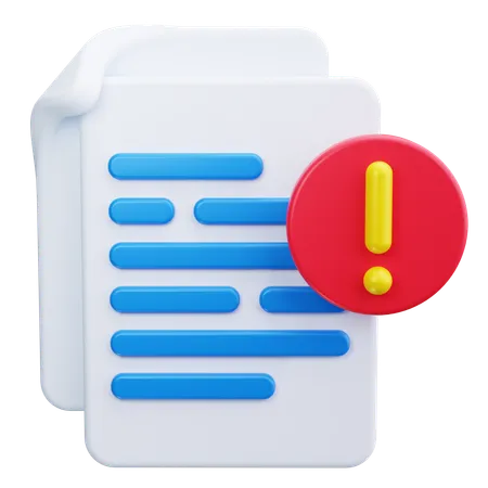 Alerta de archivo  3D Icon