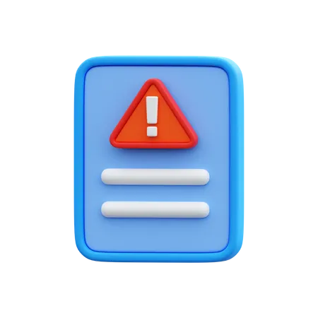 Alerta de archivo  3D Icon