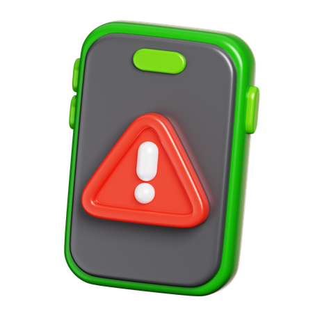 Alerta de aviso móvel  3D Icon