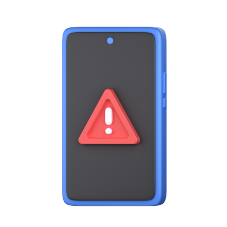 Alerta de aviso móvel  3D Icon