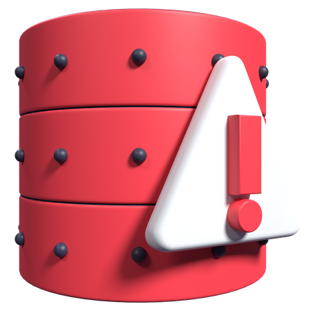 Alerta de base de datos  3D Icon