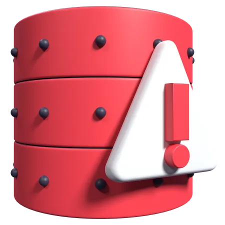 Alerta de base de datos  3D Icon