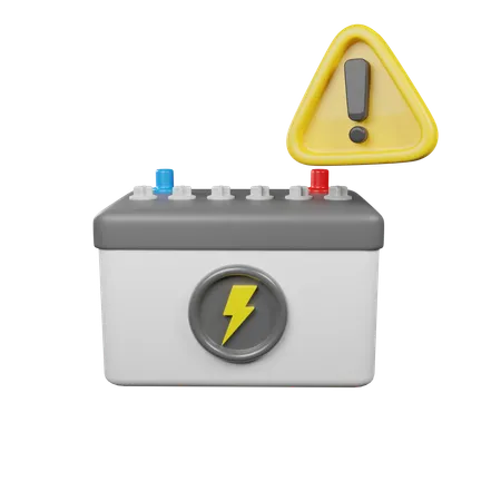 Alerta de bateria  3D Icon