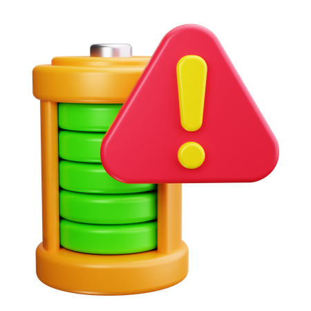 Alerta de bateria  3D Icon