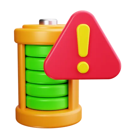 Alerta de bateria  3D Icon