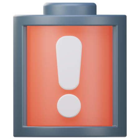 Alerta de bateria  3D Icon