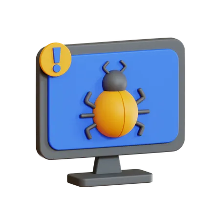 Alerta de bug  3D Icon