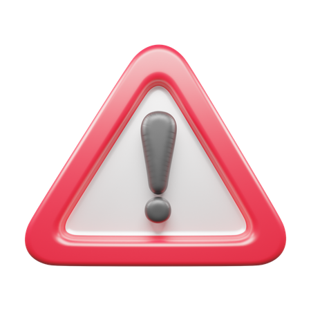 Alerta vial  3D Icon