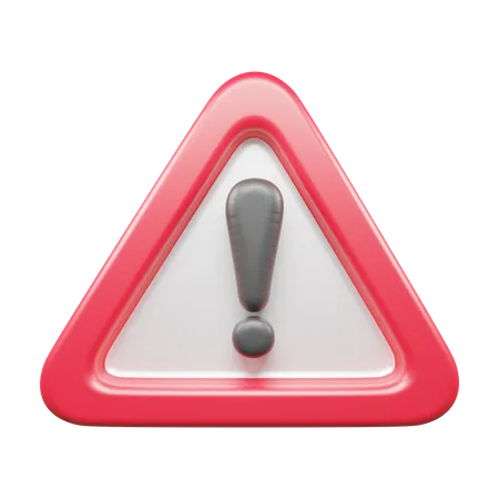 Alerta vial  3D Icon