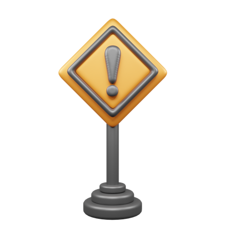 Alerta vial  3D Icon