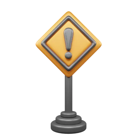 Alerta vial  3D Icon