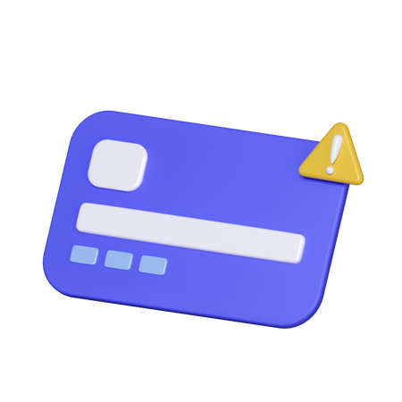 Alerta de cartão de crédito  3D Icon