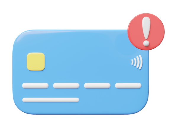 Alerta de cartão de crédito  3D Icon