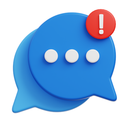 Alerta de chat  3D Icon