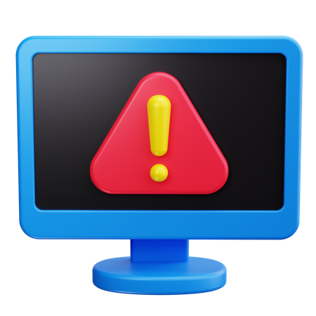 Alerta de computador  3D Icon