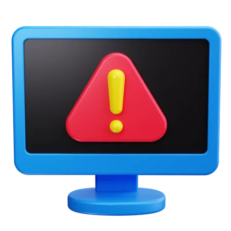 Alerta de computador  3D Icon