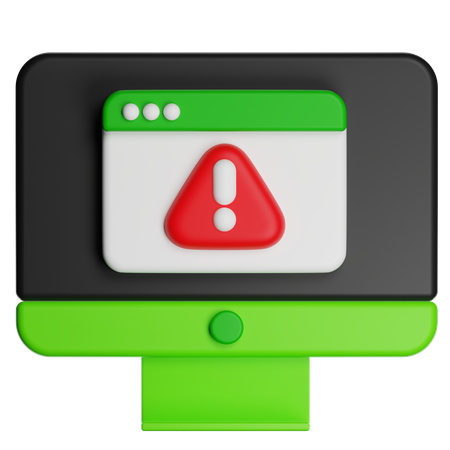 Alerta de computador  3D Icon